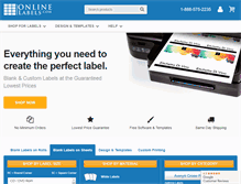 Tablet Screenshot of onlinelabels.com